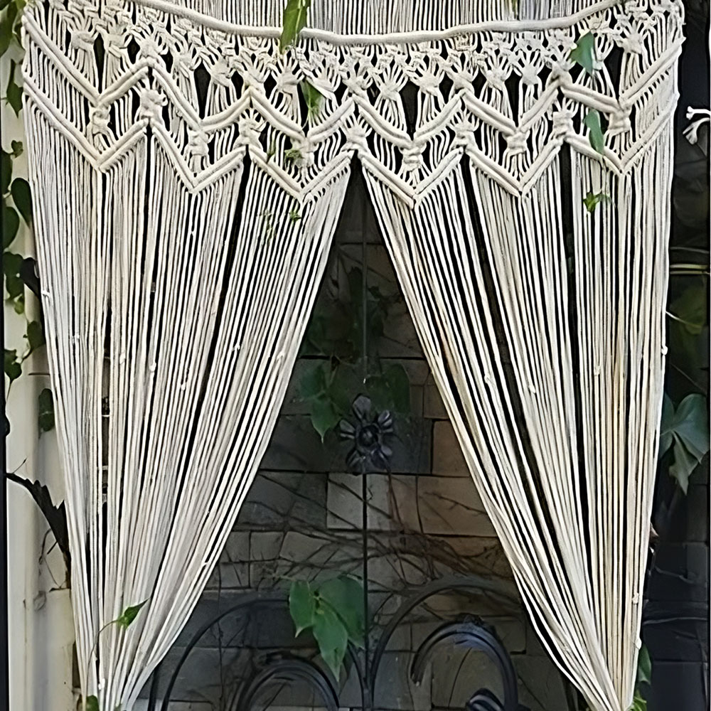 Ivory Cotton Rope Curtain