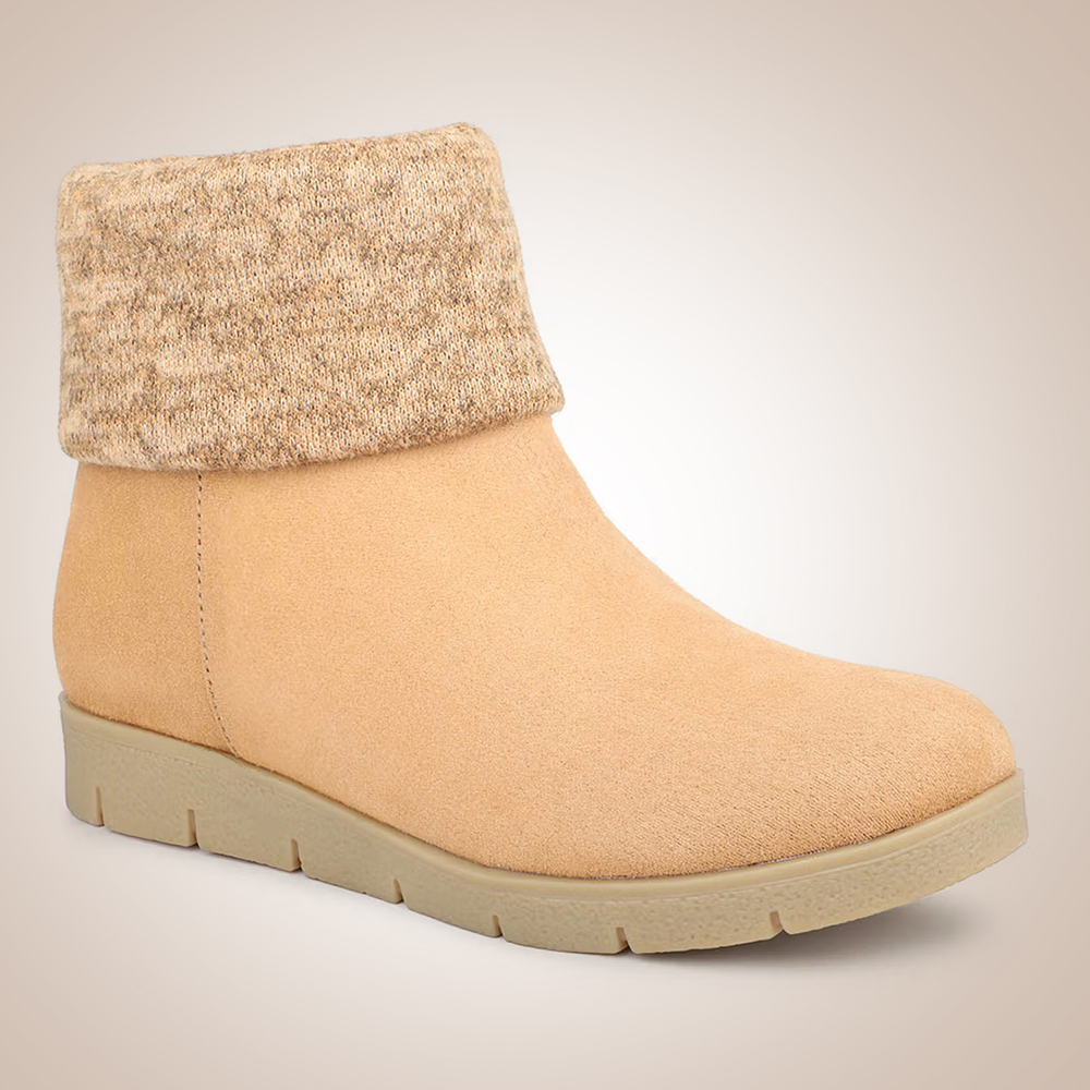 Inc.5 Women Tan Casual Flat Boots