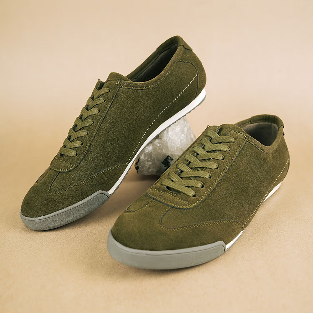 Monkstory Sleek Suede Sneakers - Green