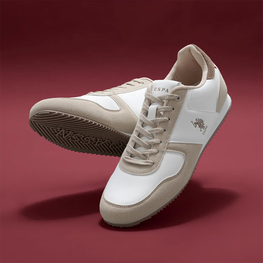 U.S. POLO ASSN. Men Sorrento 4.0 Beige Retro Sneakers