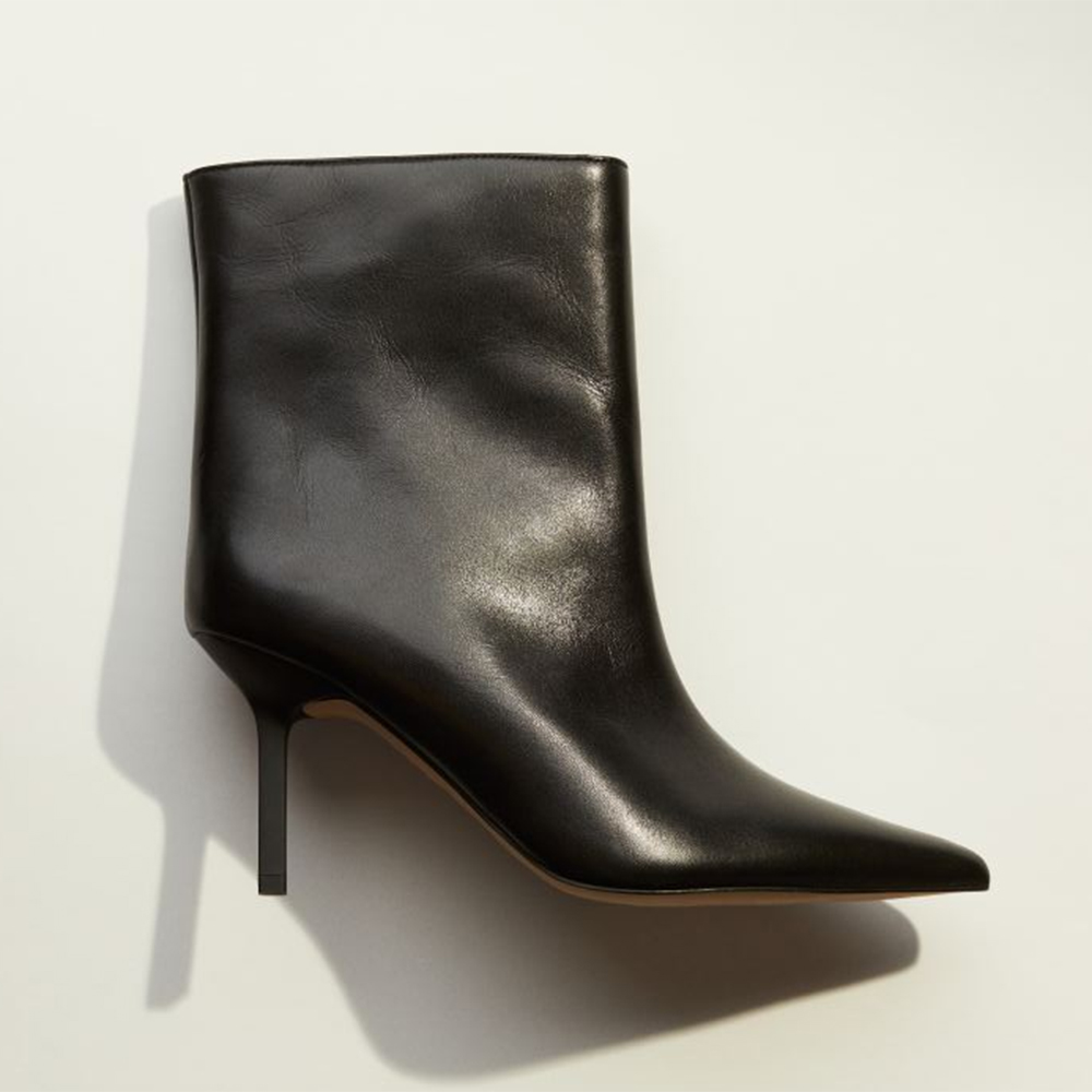 Pointed Leather Boots