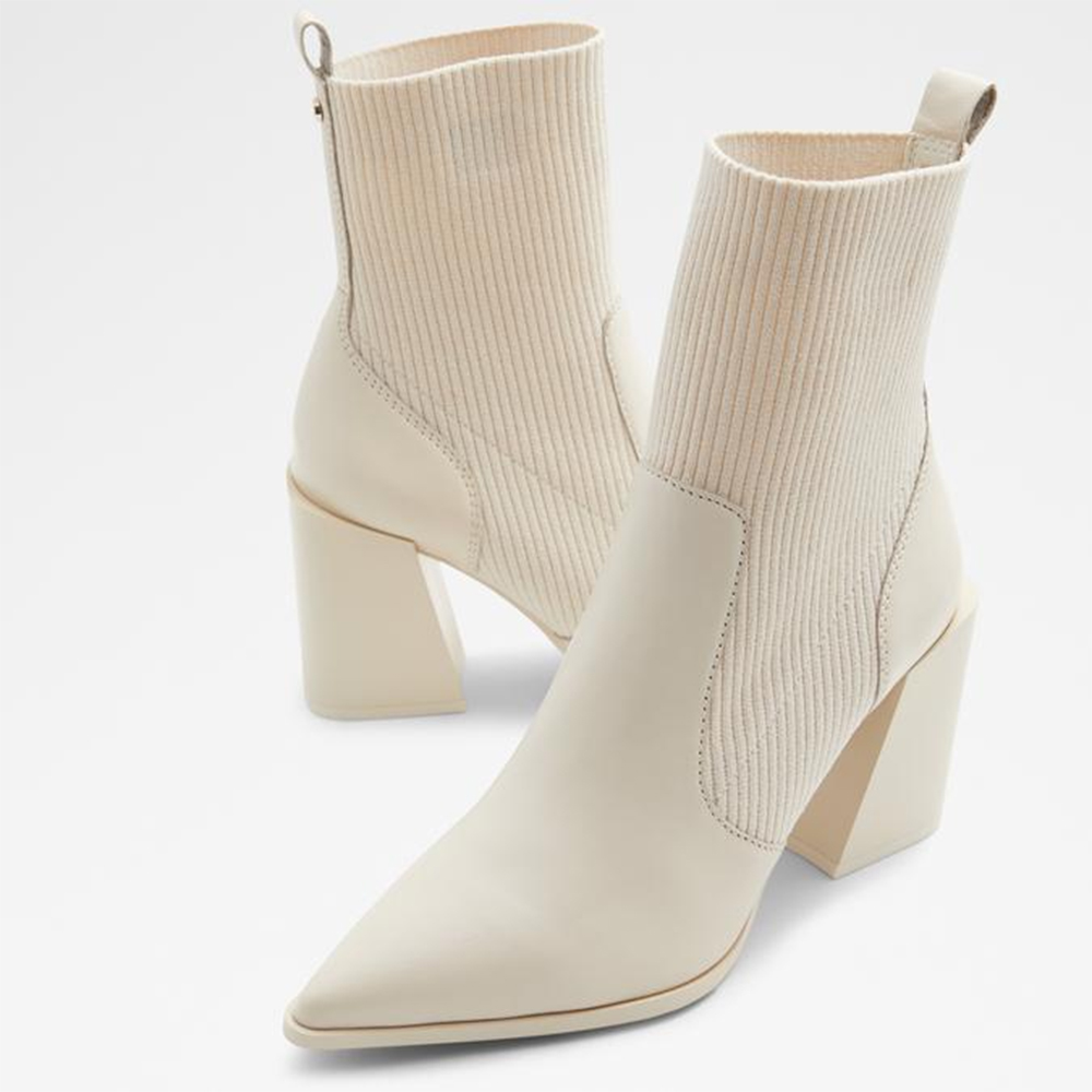 Aldo Ganina Women's White Ankle Boots