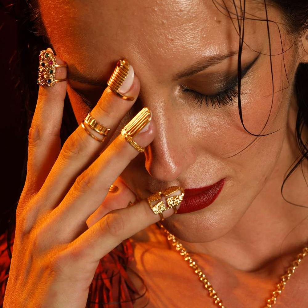 The Maria Studded Nail Ring Set