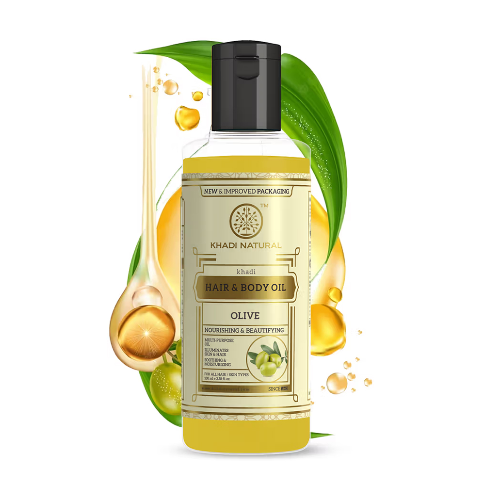 Khadi Natural Olive Hair and Body Oil Anti- Hair Fall & Improves Skin Health