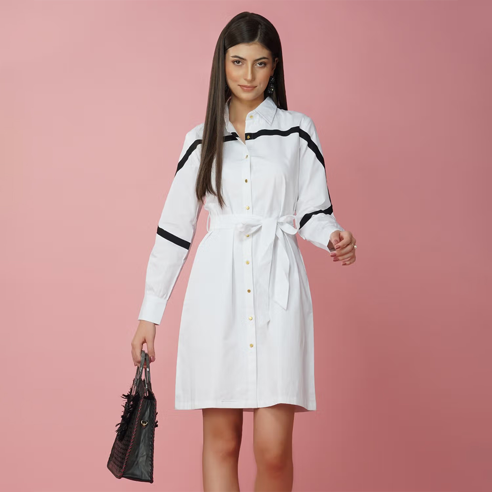 Ansya Urban Summer Shirt Mini Dress