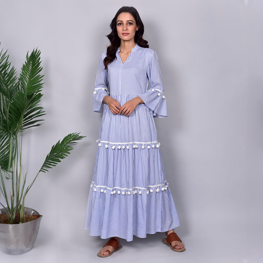 Empress Pitara Pom-Pom Summer Dress