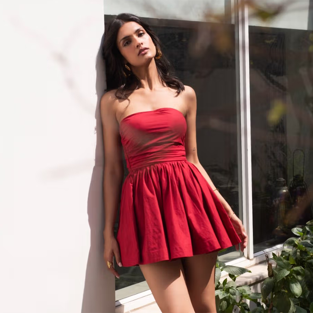 IT GIRL Red Rose Dress