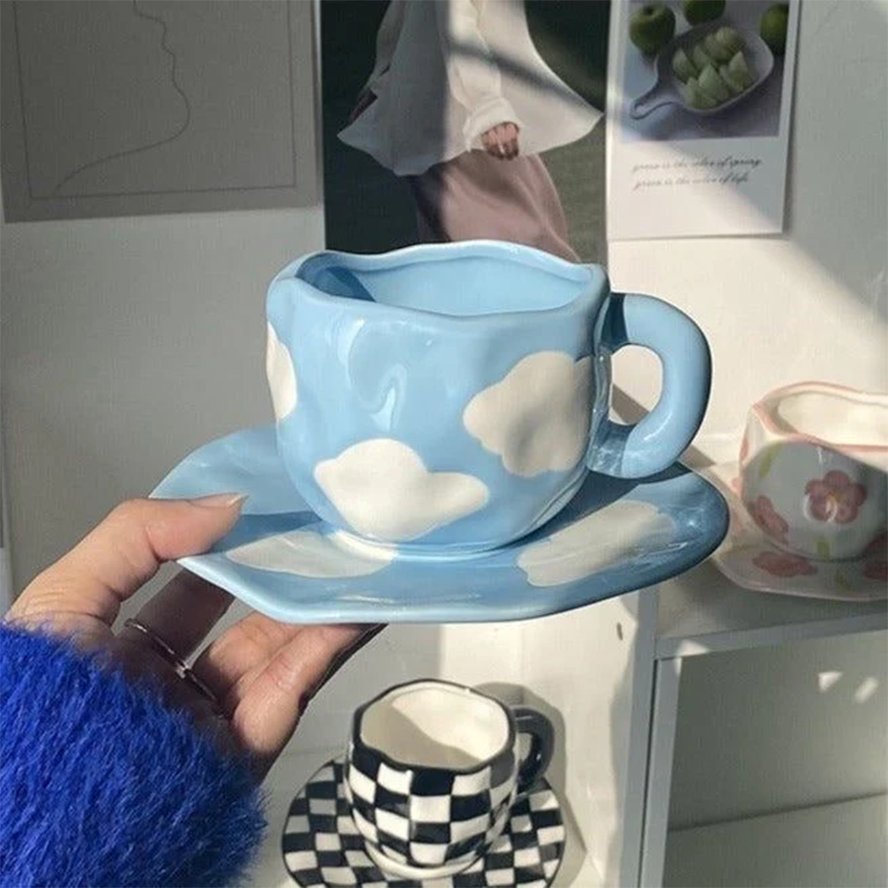 Dainty Little Shop Pinterest Cloud Mug & Saucer Set