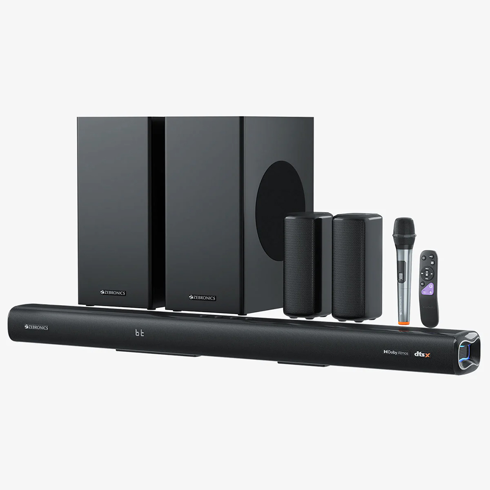 Zebronics Juke Bar 9900 Soundbar 5.2.4 Ch, Dolby Atmos, DTS X