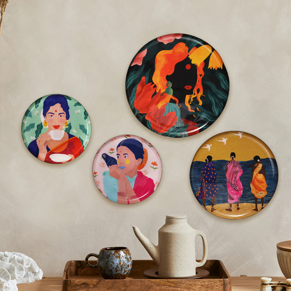 Portraits | Premium Steel Decor | Set of 4