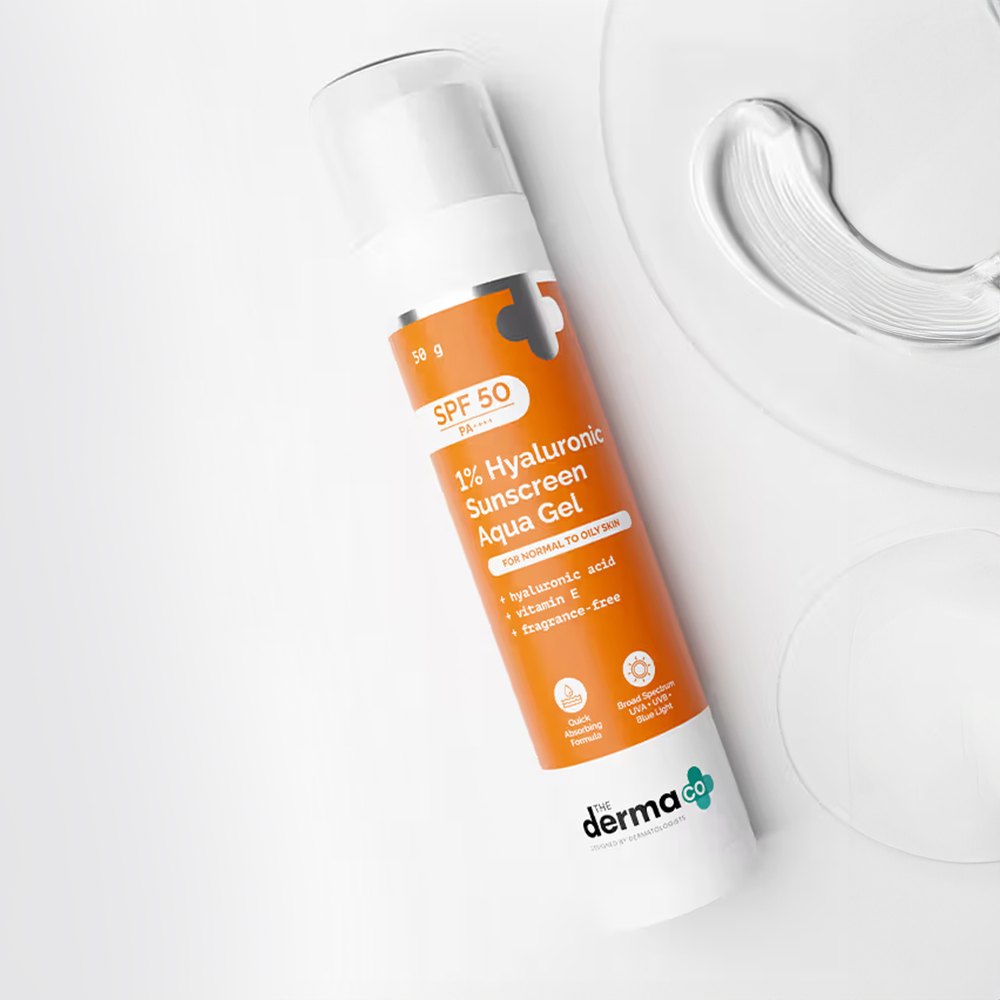 The Derma Co 1% Hyaluronic Sunscreen Spf 50 Pa+++ Aqua Gel