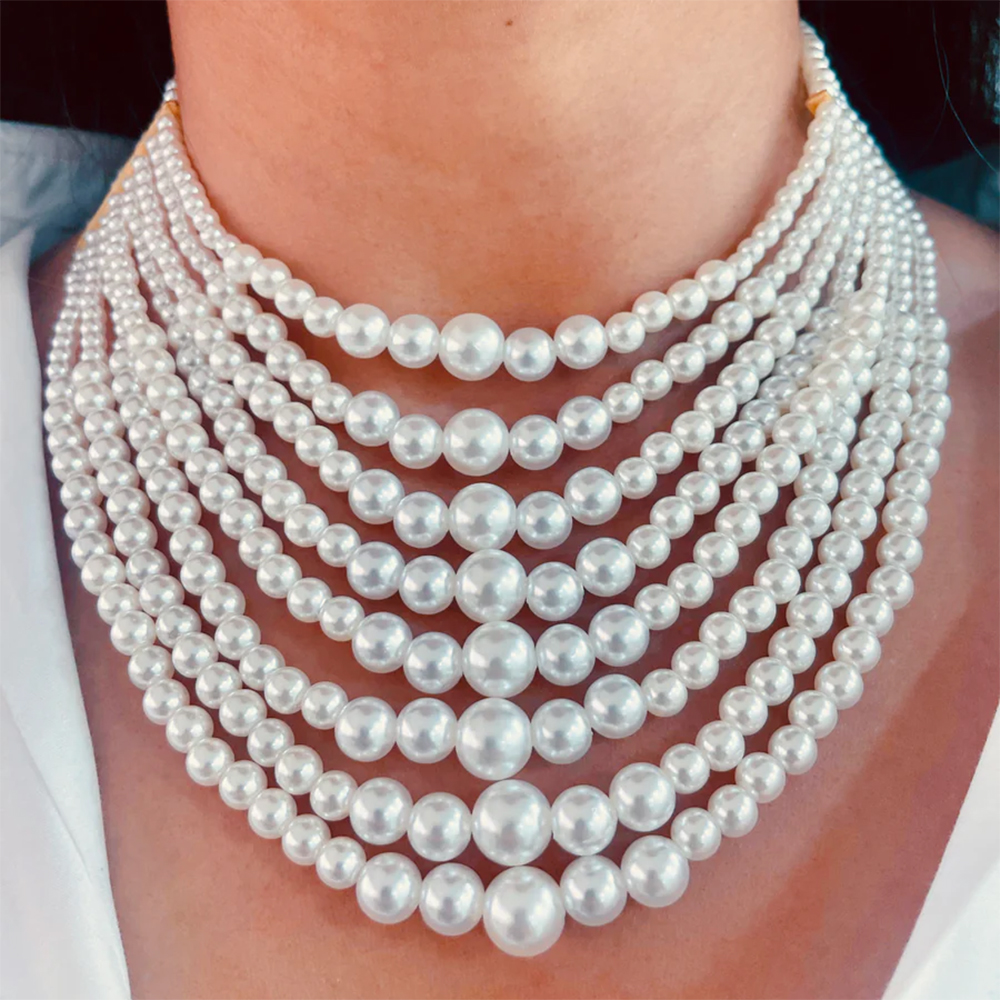 Prerto Paradise White Pearl Necklace