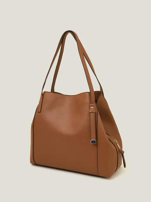 Women's Brown Bucket Shoulder Bag