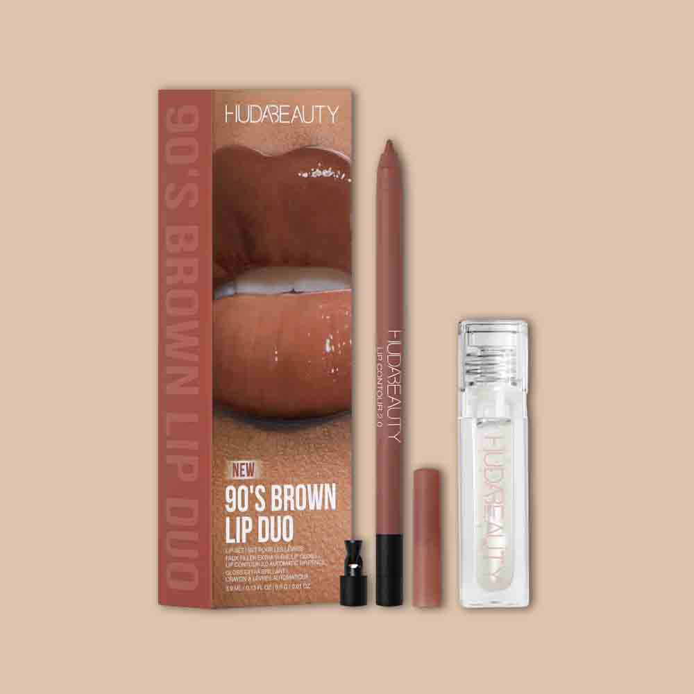 Huda Beauty 90s Brown Lip Duo