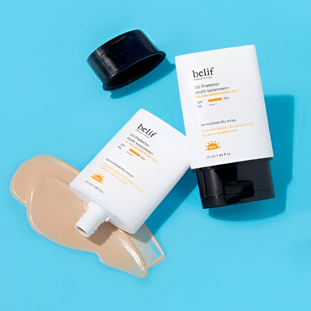belif Uv Protector Korean Vegan Tinted Mineral Face Sunscreen SPF 50+