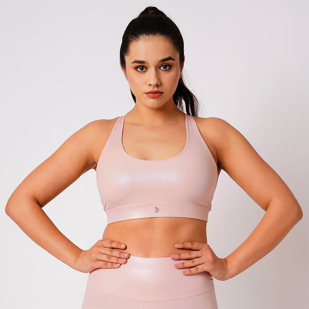 Peach Holo Sports Bra