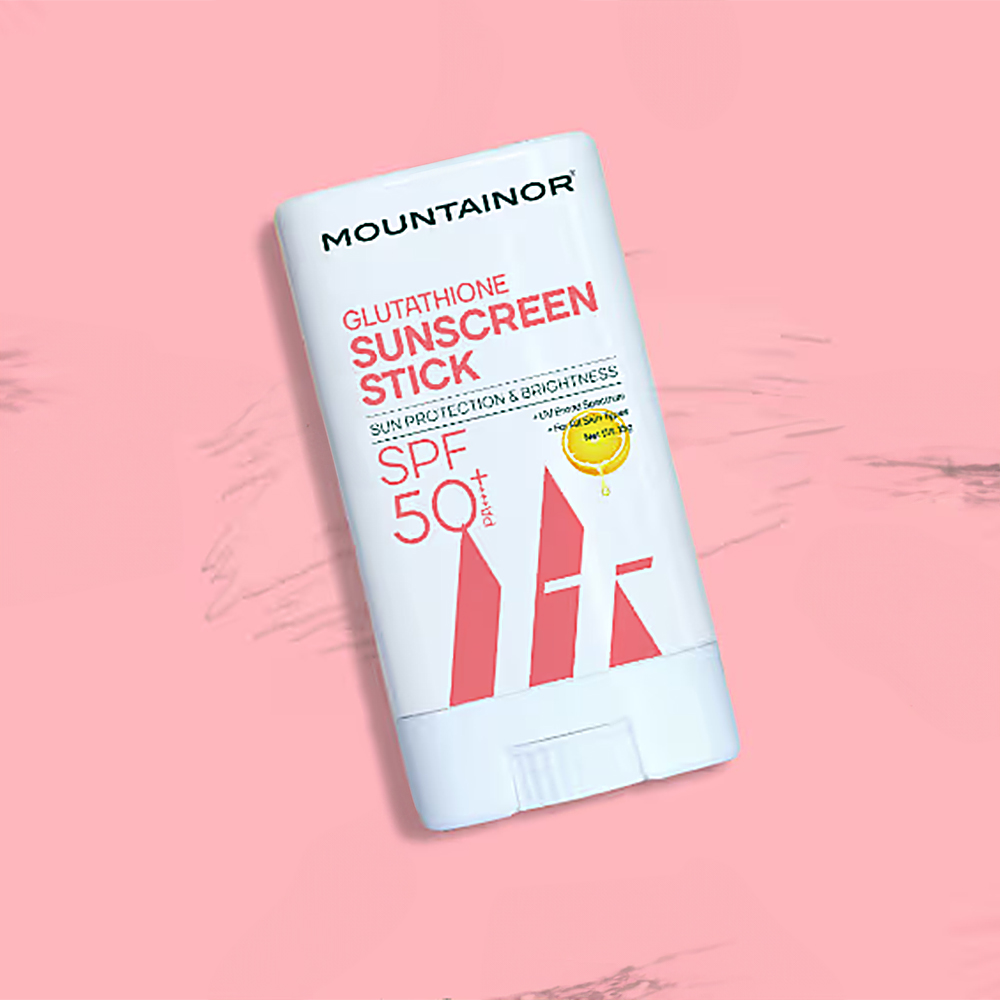 Mountainor Glutathione Face Suscreen Stick, UVA/B PA++++ Skin Brightening & No White Cast