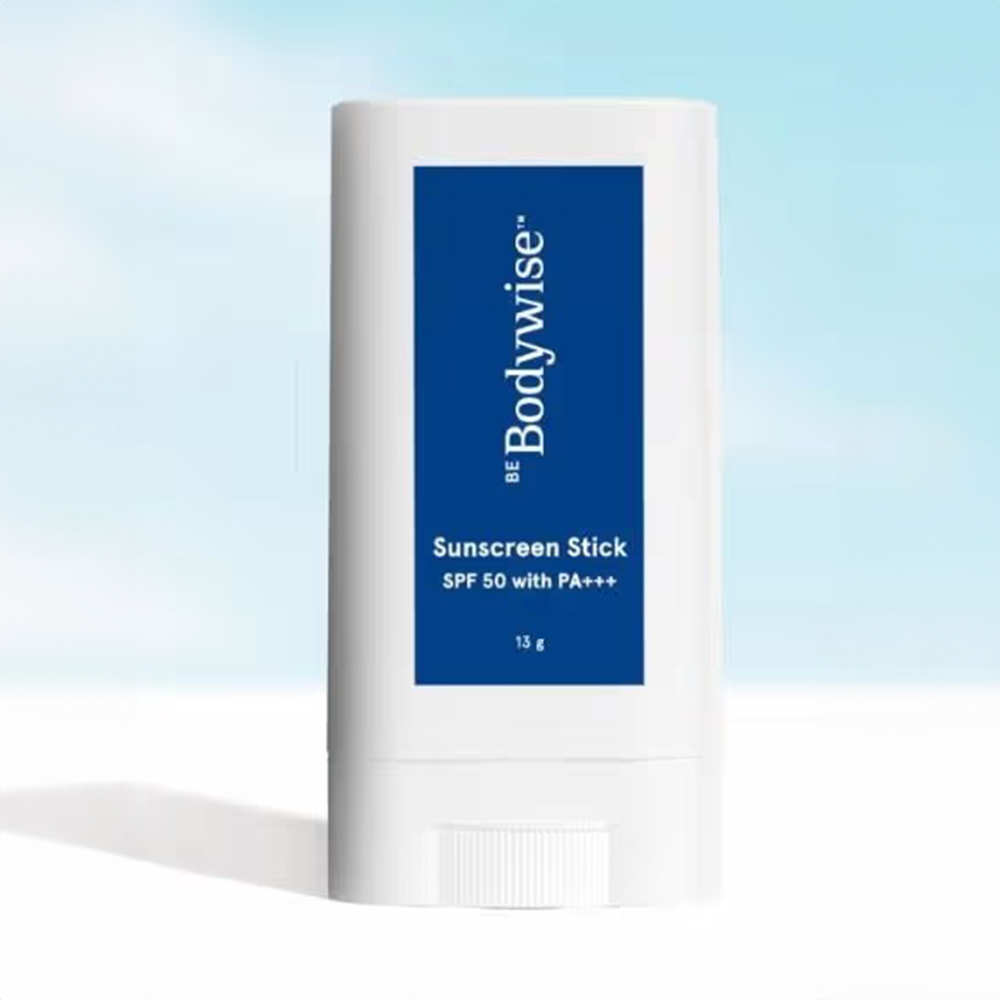 Be Bodywise SPF 50 Sunscreen Stick With PA+++ for Face & Body, No White Cast