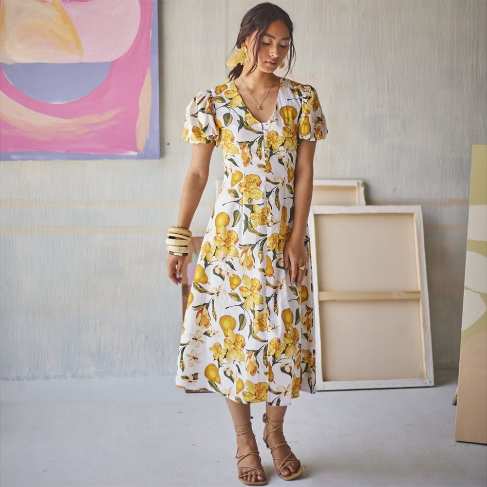 Sage By Mala La Frutta Midi Dress