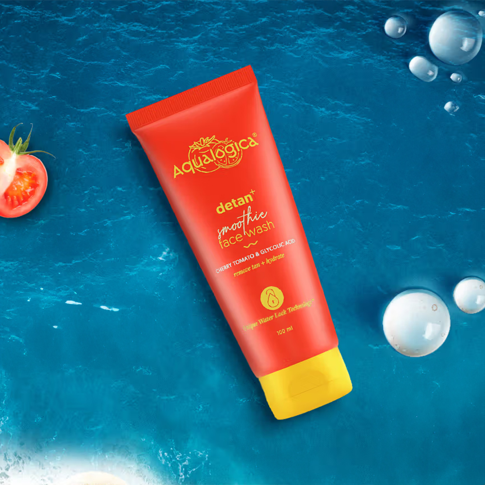 Aqualogica Detan+ Smoothie Face Wash with Glycolic Acid & Cherry Tomato for Tan removal