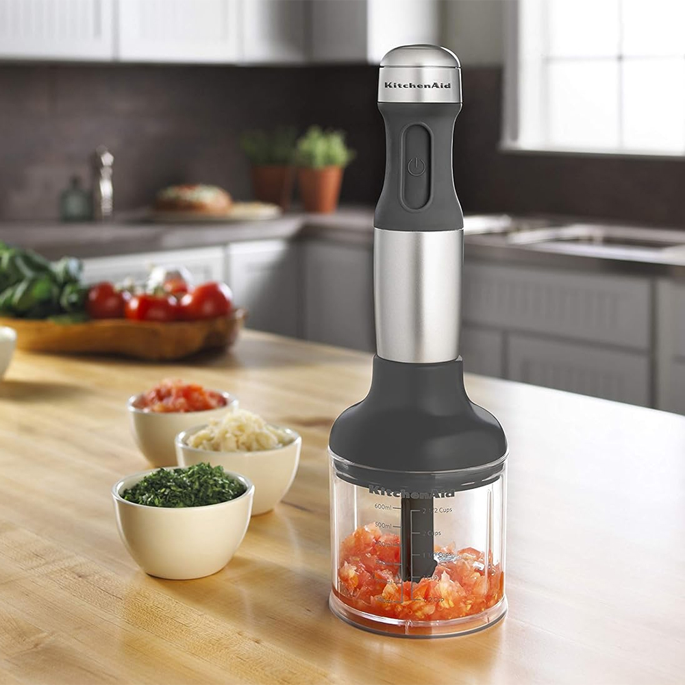 KitchenAid KHB2351CU 3-Speed Hand Blender - Contour Silver, 8 inches