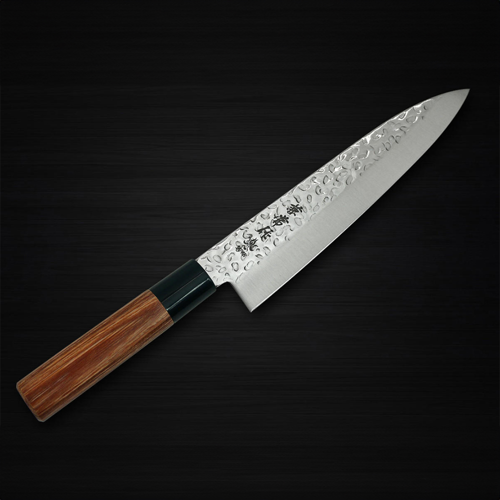 Kanetsune KC-950 DSR-1K6 Stainless Hammered Japanese Chef's Gyuto Knife 180mm | Japanese knives