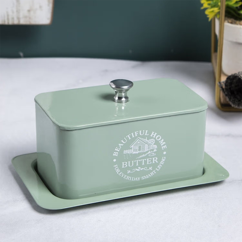 Voncasa Butter Dish With Lid - Green