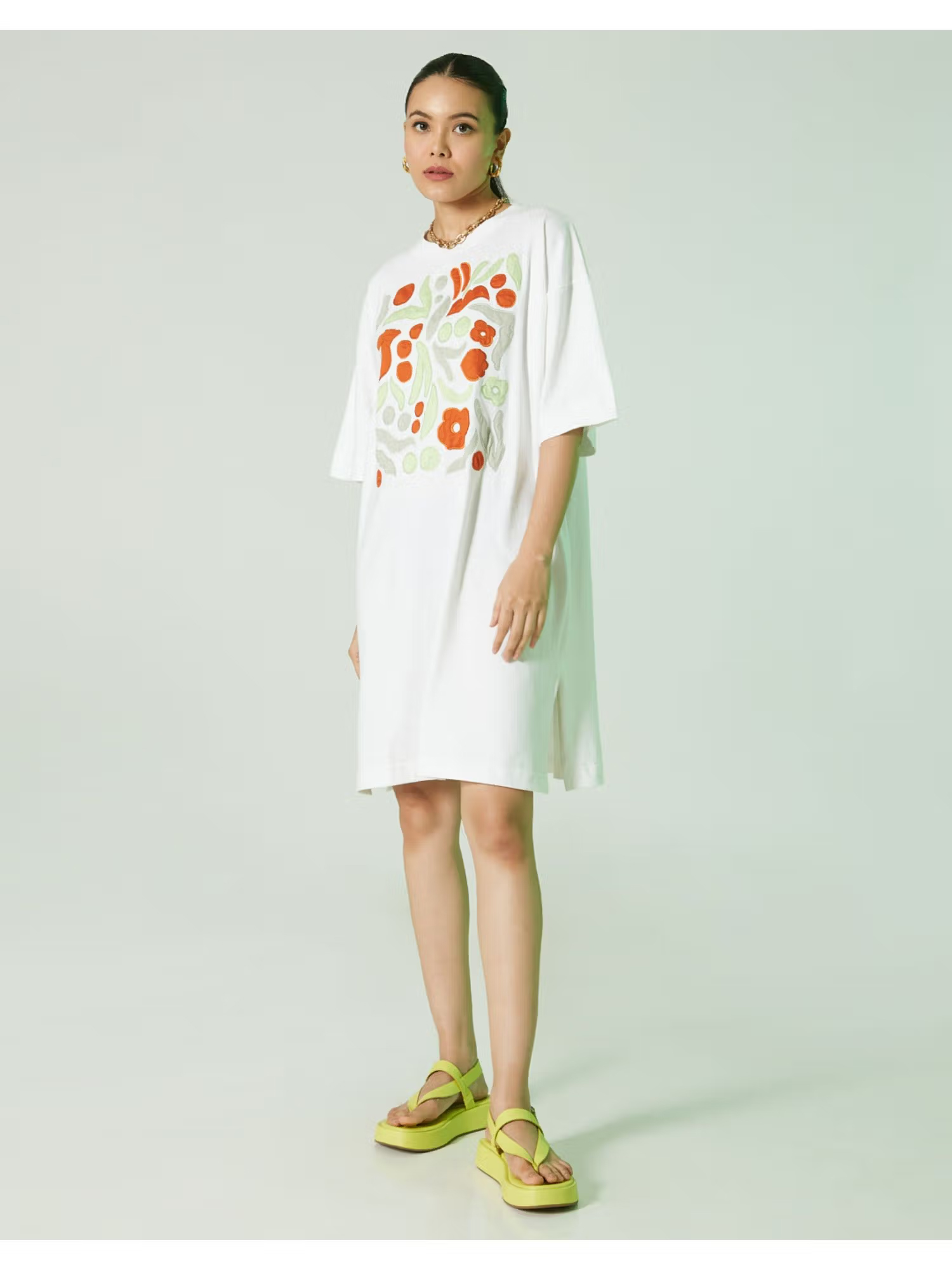 Ekastories The White Land T-shirt Mini Dress