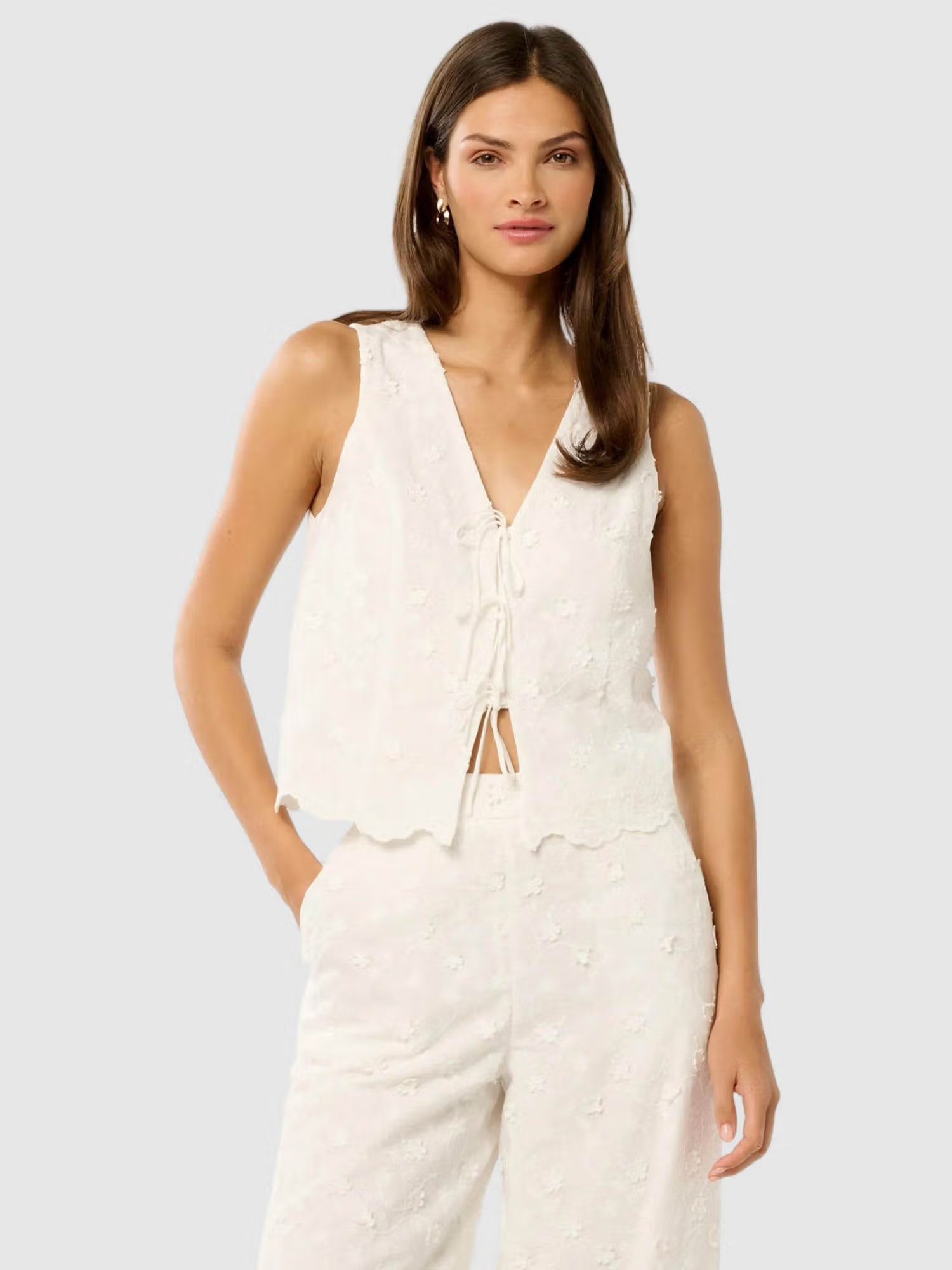 Forever New Colette Broderie Top