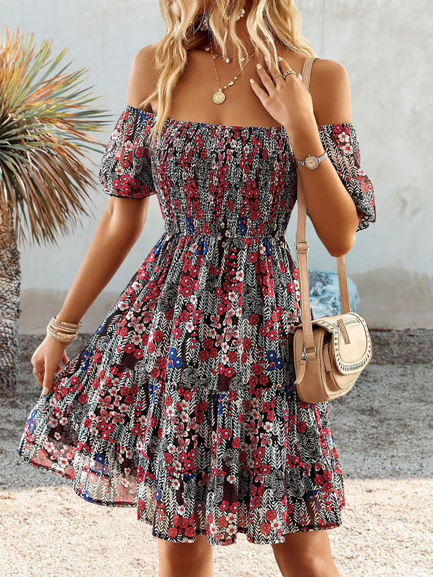 Oh Rare Multi-Color Fit and Flare Dress