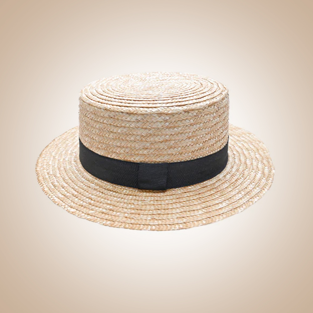 Myaraa Black Regular Bow Boater Hat