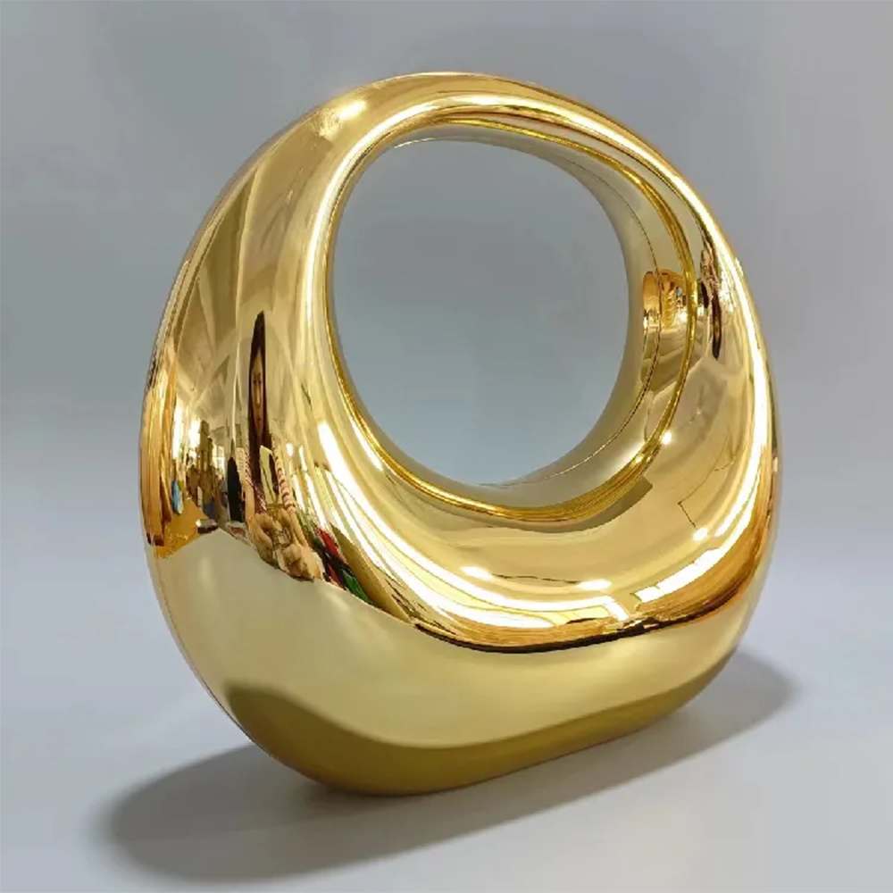 Purple Wings Bliss Acrylic Golden Clutch