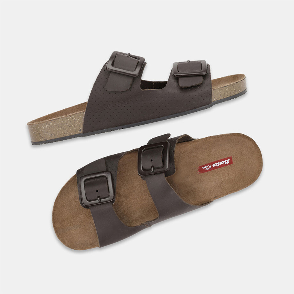 Bata Brown Comfort Sandals