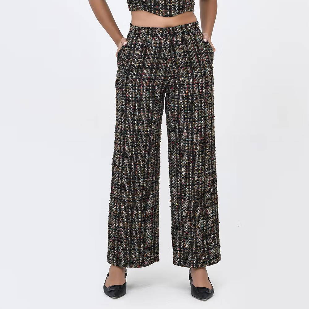 Contemponari Girls On Wheels Textured Trouser