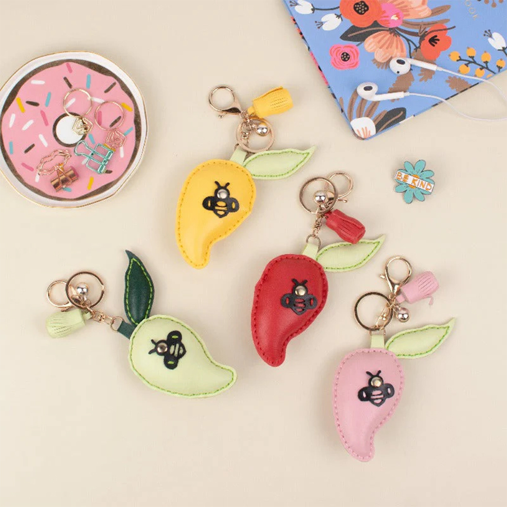 The June Shop Bee On A Fruit Keychain