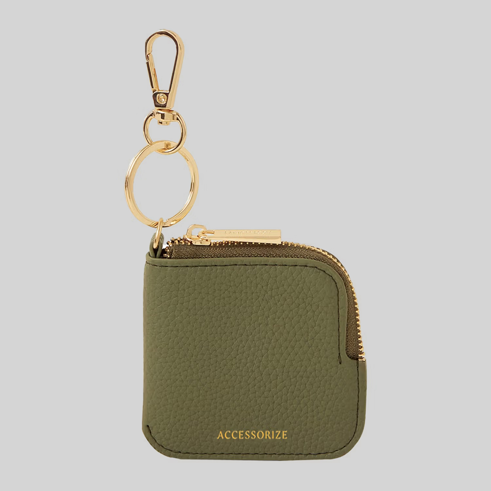 Accessorize London Women Green Keyring Coin Pouch