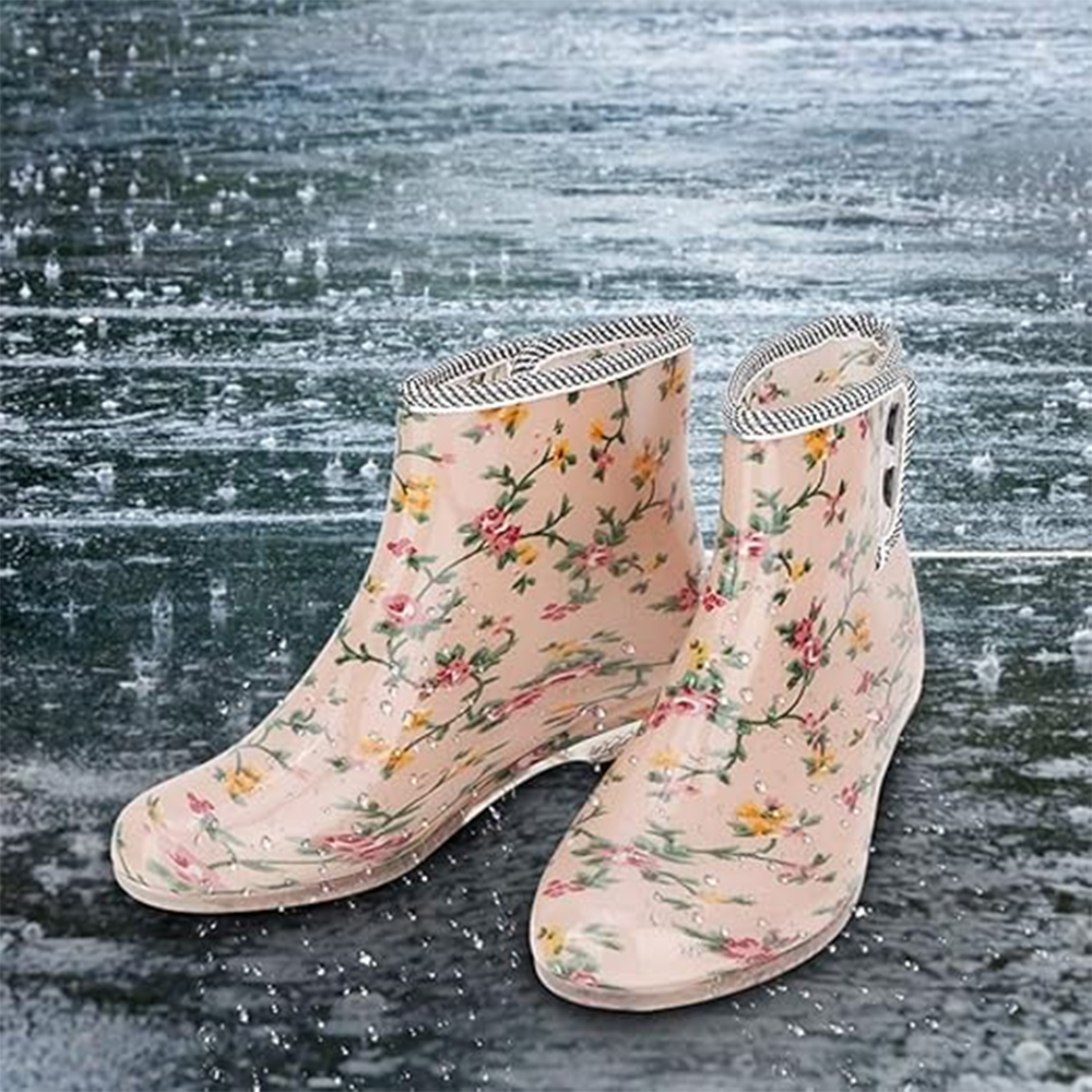 Huairdum Womens Waterproof Woman Rain Boots, Anti-Slip Rain Boots