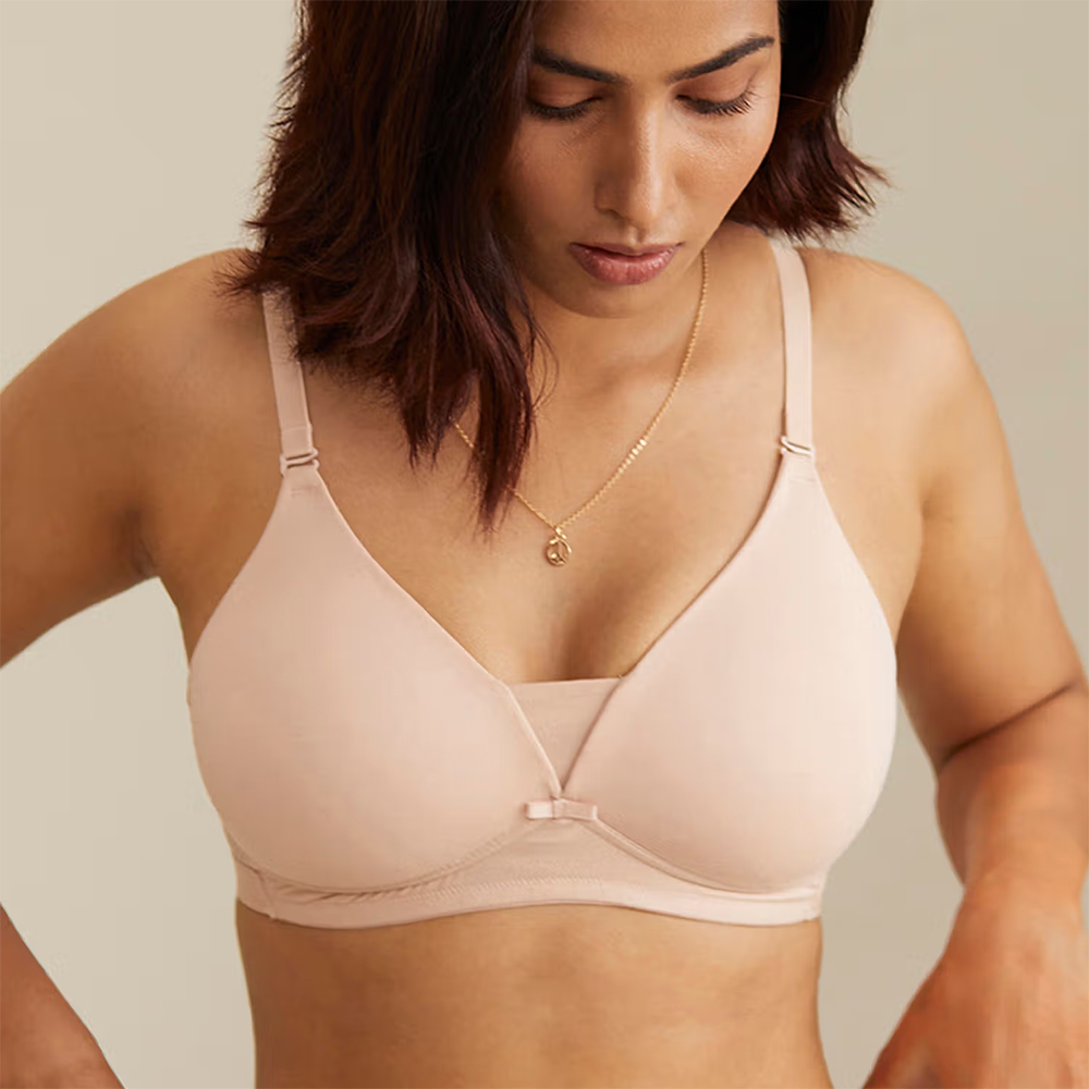 Breathe Cotton Padded Wireless Triangle T-Shirt Bra