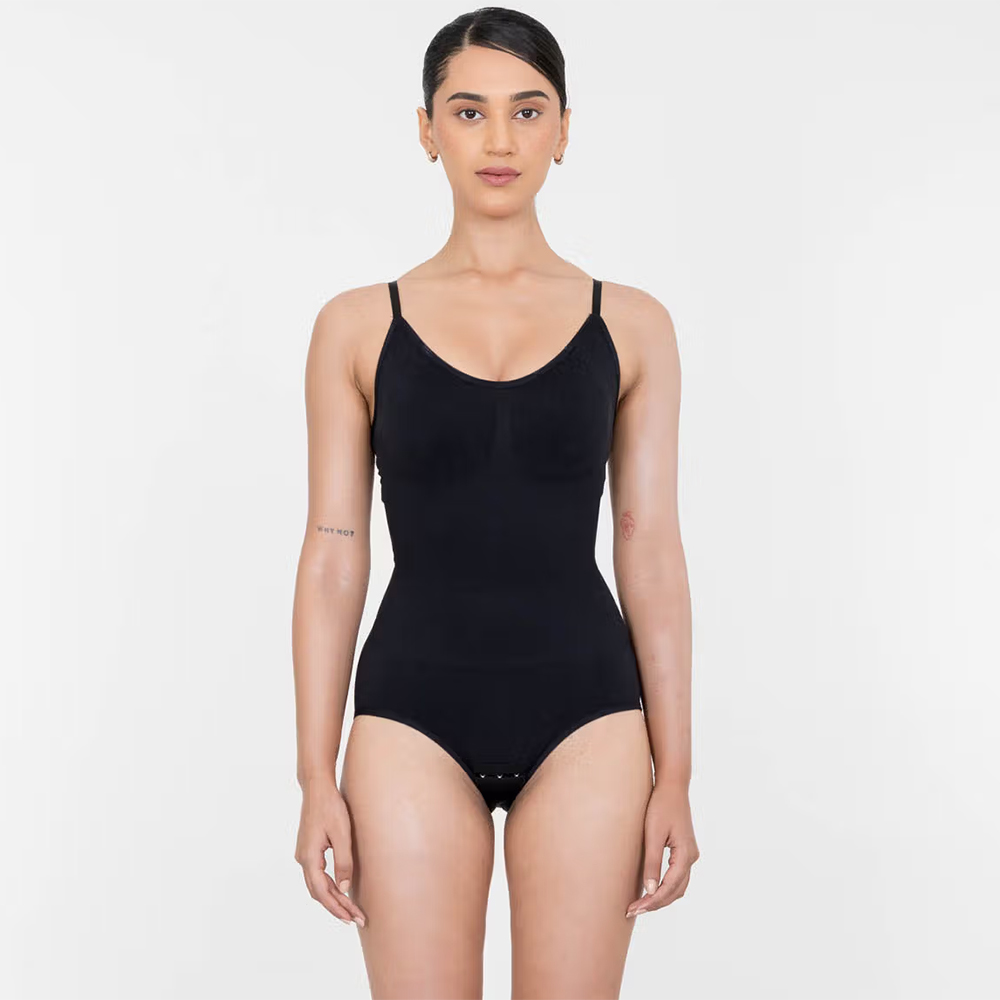 Shapercult Premium Snatched Bodysuit-Black