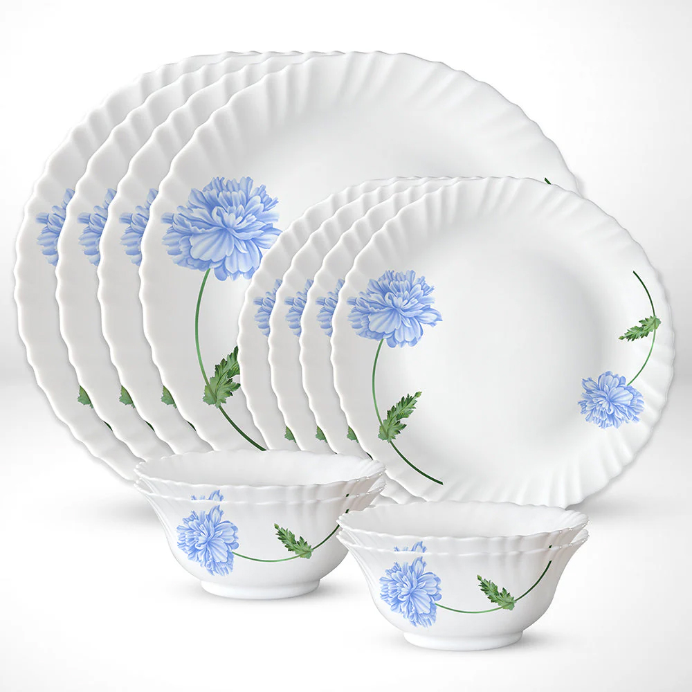 Larah by Borosil Blue Mist Dinner Set
