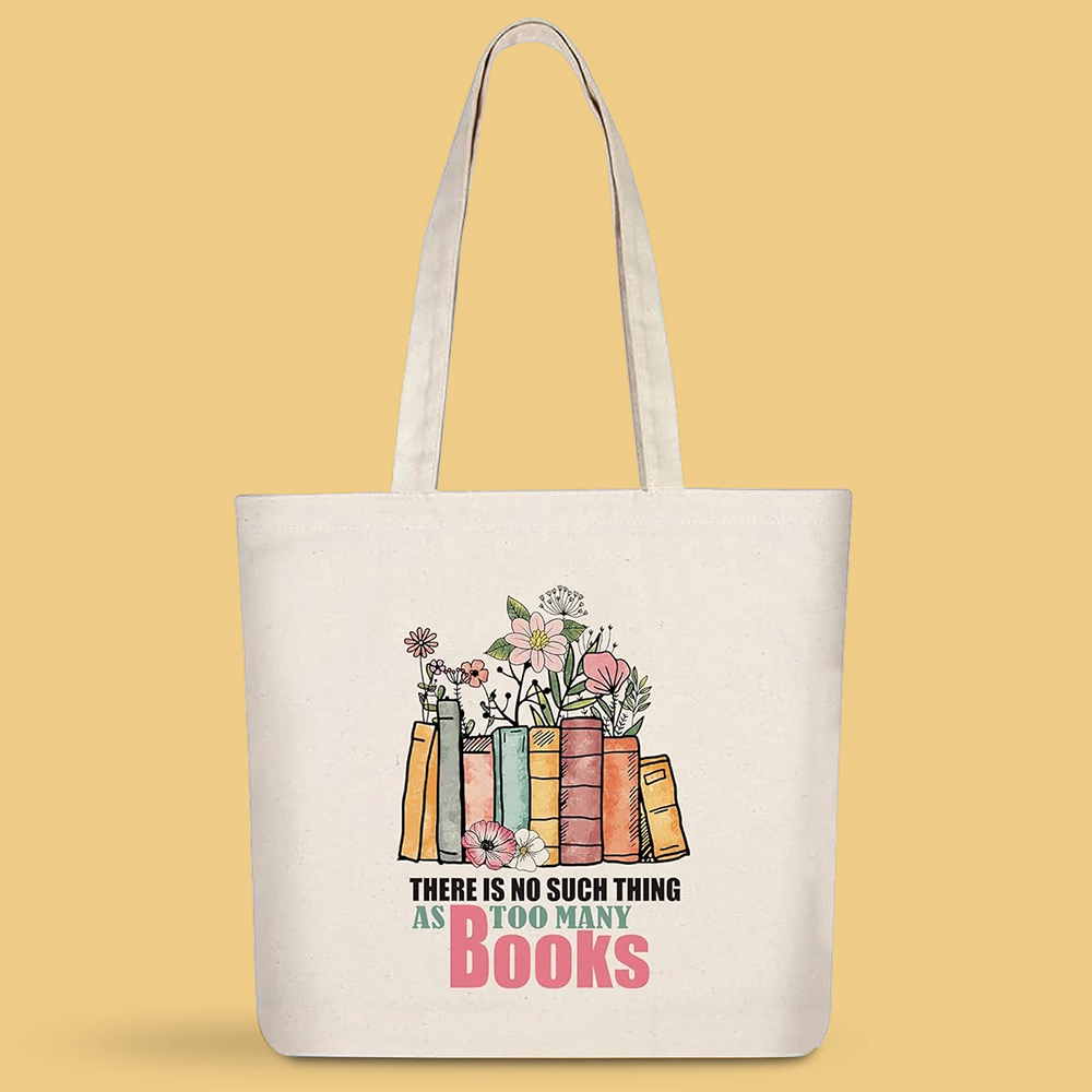 Book Lover Canvas Tote Bag