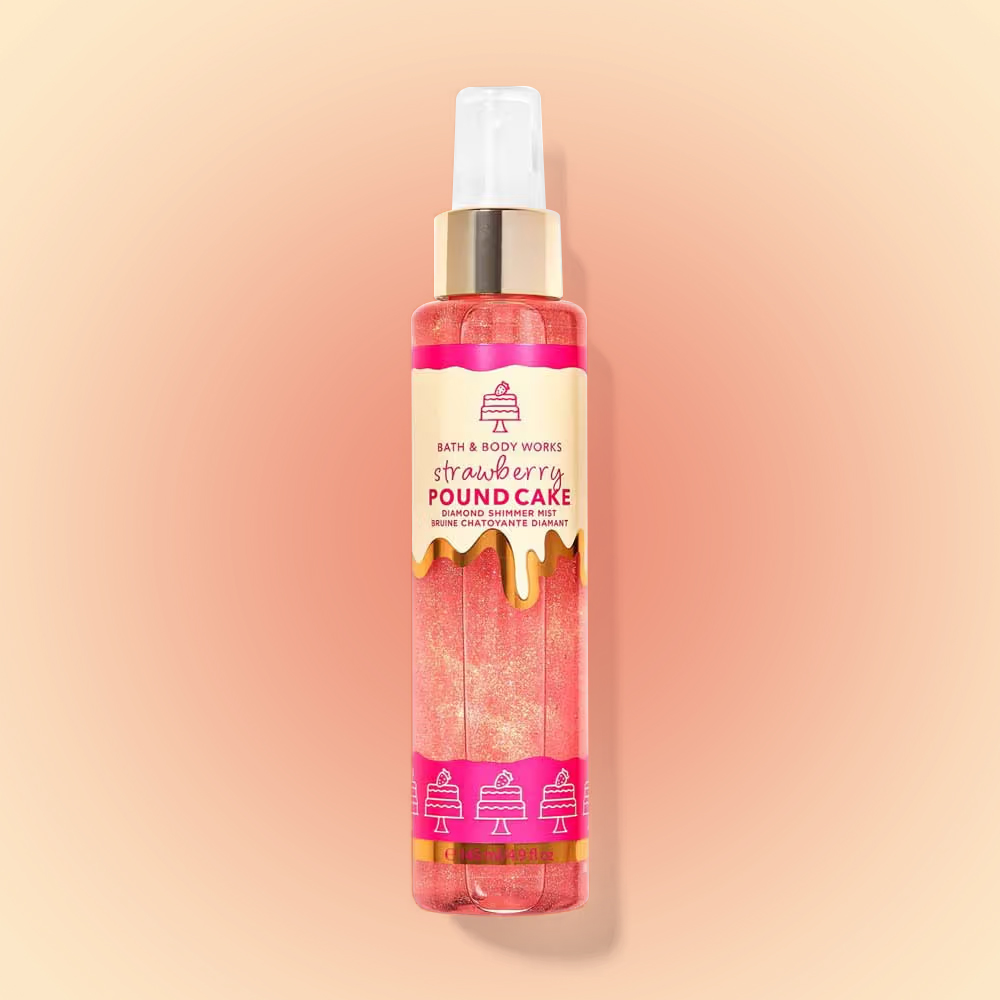 Bath & Body Works Strawberry Pound Cake Diamond Shimmer Mist