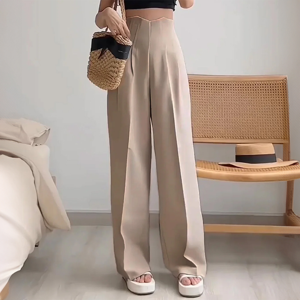 Corset Waist Pleated Pants