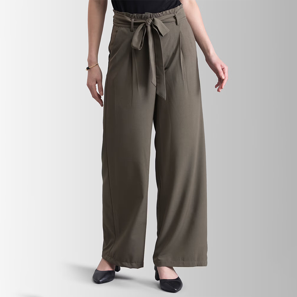 FableStreet Olive Solid Culotte