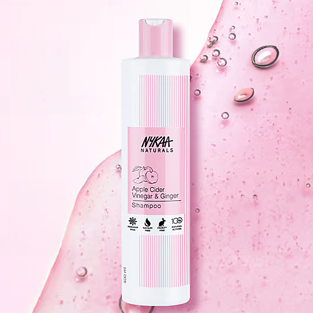 Nykaa Naturals AppleCiderVinegar & Ginger AntiDandruff Paraben & Sulfate Free Shampoo