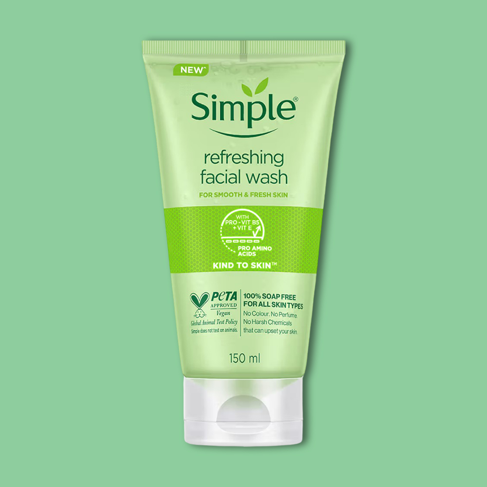 Simple Kind to Skin Refreshing Facewash Mild Face Wash for Sensitive Skin