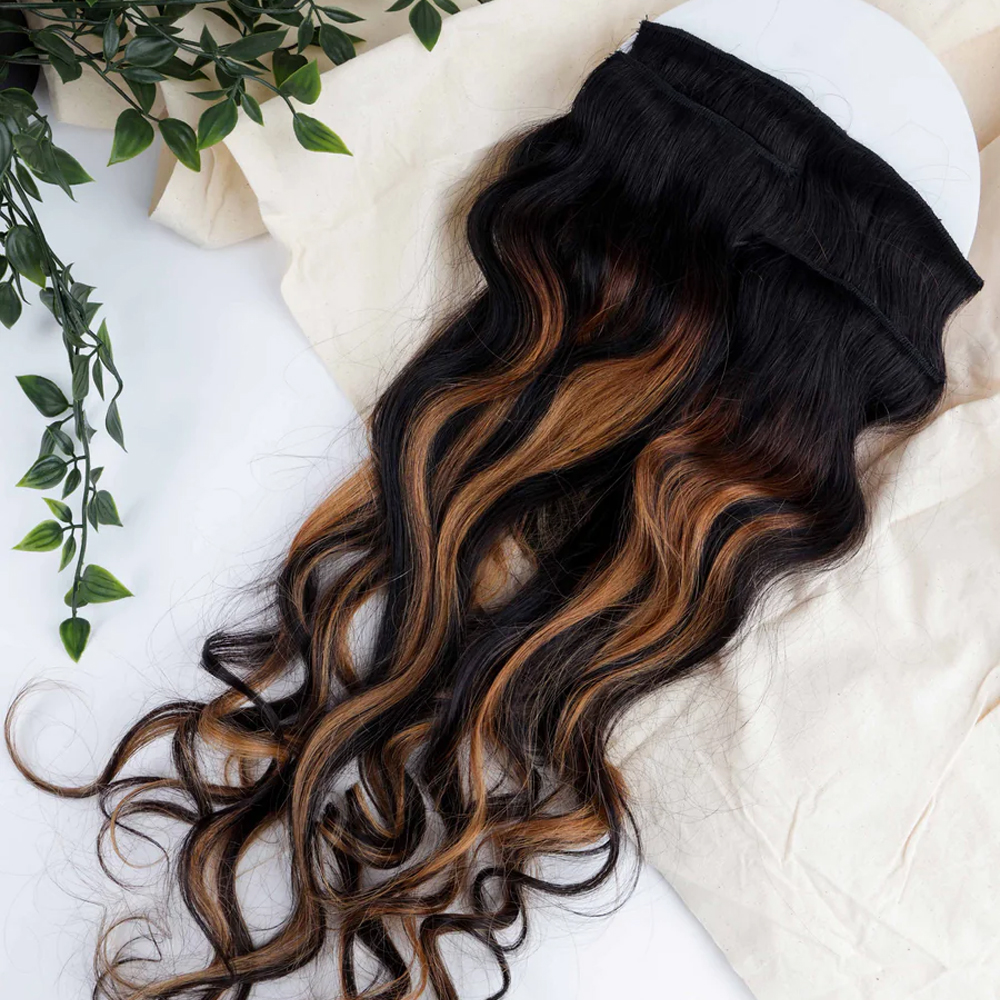 Mocha brown Classic 3 Set Volumizer - Wavy