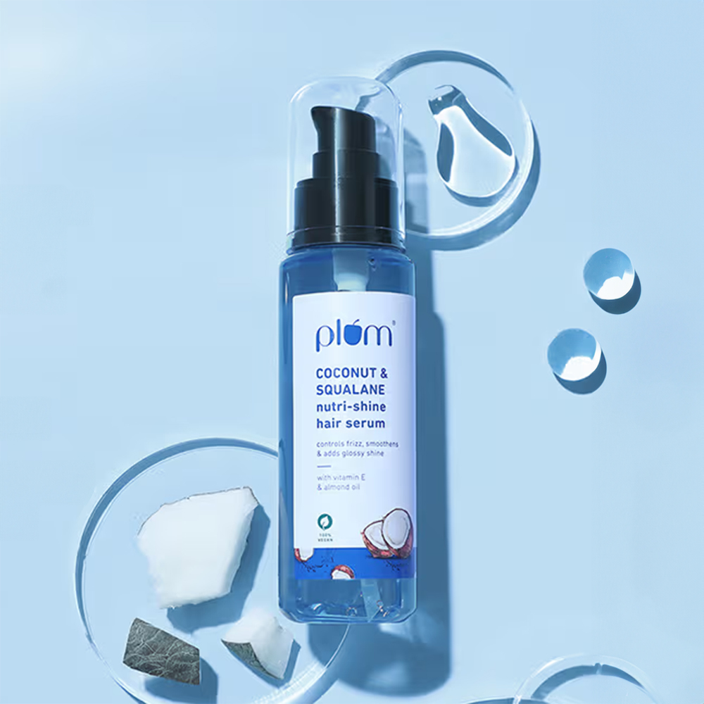 Plum Coconut Nutri-Shine Hair Serum For Smooth, Shiny Hair