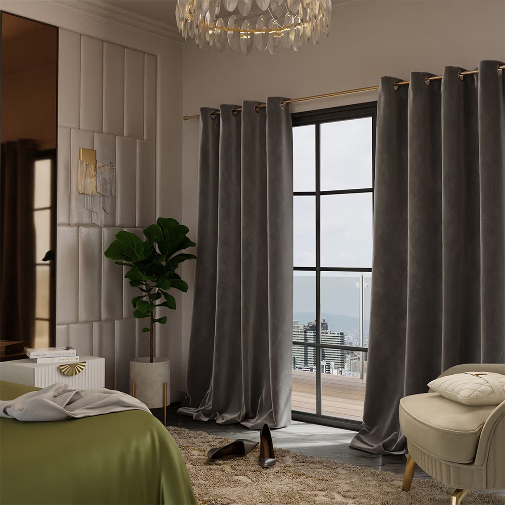 Stoa Paris Velvet Midnight Muse Door Curtain