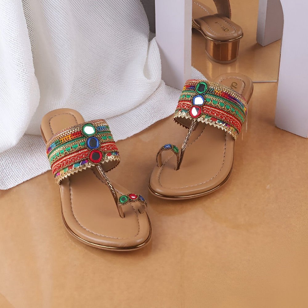 Cheemo Women Multi Ethnic Kolhapuris